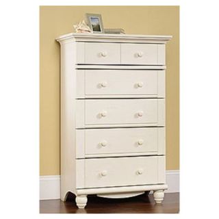 Sauder Harbor View 5 Drawer Chest 158015/401323 Finish Distressed Antiqued W