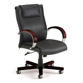 OFM Apex Leather Executive Chair with Arms 560 L, 561 L Back Mid Back, Accen