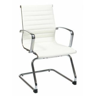 Office Star Eco Leather Visitors Chair 74653 Finish White