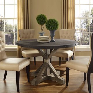 Stitch Wood Top Dining Table