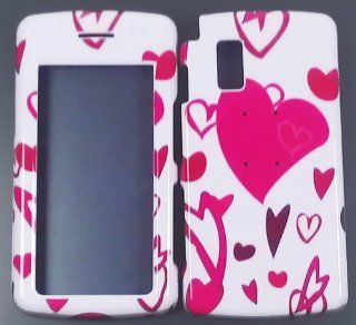 Snap On Hard Case Cover Skin Protector for LG Vu CU920/ CU915   Flying Heart/White Cell Phones & Accessories