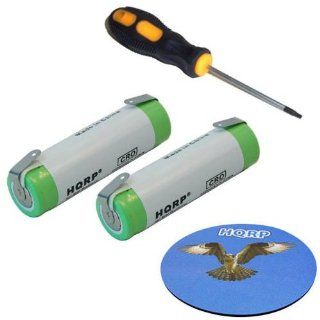 HQRP Batteries for Braun 6520, Type 5491 Models 7570, 7564, 7680, 7664, 7690, Remington R 950 Razor / Shaver plus Screwdriver and Coaster 