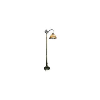 Warehouse of Tiffany 62 in Bronzetone Tiffany Style Indoor Floor Lamp with Glass Shade