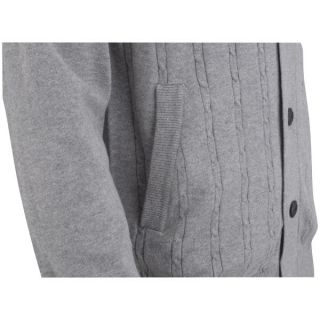 Bench Mens Klunk Cable Knitted Cardigan   Grey Marl      Mens Clothing