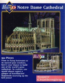 Notre Dame Cathedral, 952 Piece 3D Jigsaw Puzzle Made by Wrebbit Puzz 3D Toys & Games