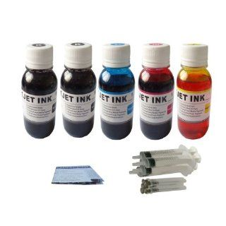 600 ml HP Printer 920 XL 564 XL Cartridge Ink Refill Kit Color  Black with 4 refill syringe