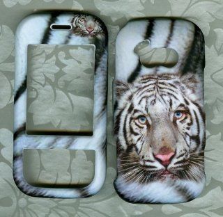 White Tiger Rubberized AT&T LG NEON GT365 PHONE COVER Cell Phones & Accessories
