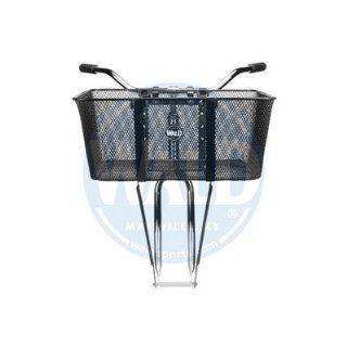 Wald 957 Front Mesh Bicycle Basket (21 x 15 x 9, Black)  Bike Baskets  Sports & Outdoors