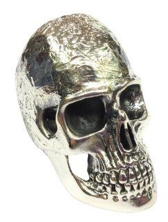 Shiny 925 Silver Huge Skull Mens Biker Ring Jewelry
