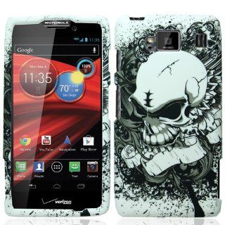 White Angry Skull Hard Cover Case for Motorola Razr Maxx HD XT926M by ApexGears Cell Phones & Accessories