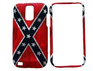 T MOBILE SAMSUNG GALAXY S2 T989 HERCULES CONFEDERATE REBEL FLAG RUBBERIZED HARD COVER CASE SNAP ON Cell Phones & Accessories
