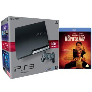 Playstation 3 PS3 Slim 320GB Console Bundle (Includes Karate Kid 2010 Blu ray)      Games Consoles