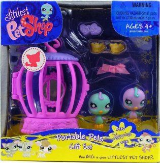Littlest Pet Shop Happiest 930 Blue Canary and 931 Purple Canary Portable Gift Set Toys & Games