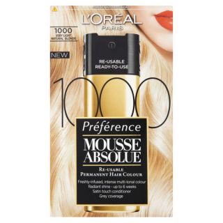 LOreal Paris Preference Mousse Absolue   1000 Very Light Natural Blonde      Health & Beauty