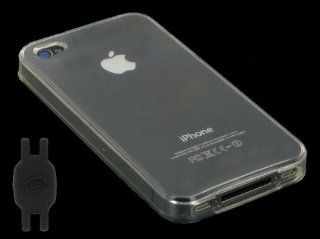 Clear TPU Silicone Crystal Skin Case for Apple iPhone 4 4th Generation with Shoe Silicone Pouch for Nike+ iPod Sensor, AT&T Cell Phones & Accessories