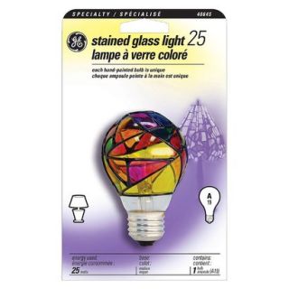 GE 25 Watt Tiffany Stained Glass Light Bulb