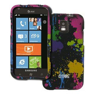 Colorful Paint Splatter Hard Case Cover for Samsung Focus S SGH I937 Cell Phones & Accessories