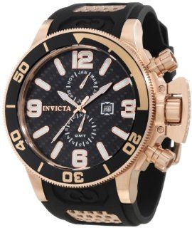 Invicta Men's 10507 Corduba Black Carbon Fiber Dial Black Polyurethane Watch Invicta Watches