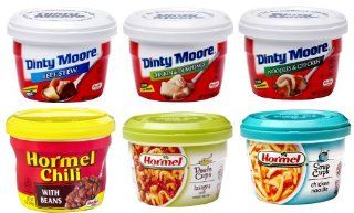 Hormel Micro Cups Meals   VARIETY FLAVORS (7.5 Ounce Microwavable Bowls, 6 Flavors, Pack of 12)  Chicken Soups  Grocery & Gourmet Food