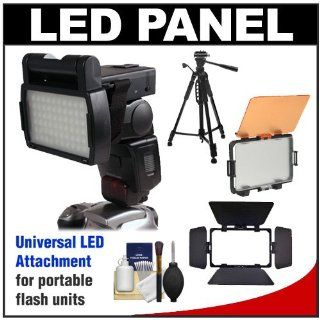 RPS Studio LED Video Light Panel Attachment with Barn Doors + Diffuser Filter Set + Tripod + Cleaning Kit for Canon, Nikon, Olympus, Pentax & Sony Digital SLR Cameras & Flash Units  Digital Camera Accessory Kits  Camera & Photo