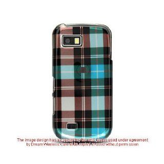 Blue Brown Plaid Hard Cover Case for Samsung Behold II 2 SGH T939 Cell Phones & Accessories
