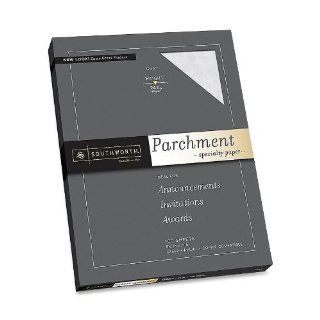 Southworth Colors + Textures Fine Parchment Paper, 24#, 8.5 x 11 Inches, Gray, 100 per Pack (P974CK)  Resume Paper Gray 