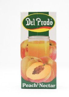 Del Prado All Natural Nectar, Peach, 31.975 Ounce Tetra Paks (Pack of 12)  Fruit Juices  Grocery & Gourmet Food