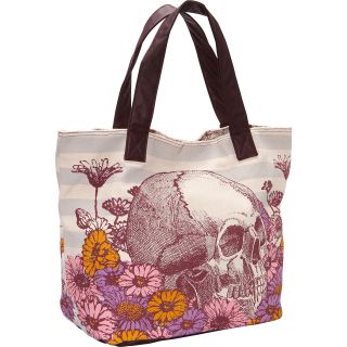 Loungefly Loungefly Skull& Flowers Canvas Tote