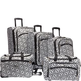 American Flyer Brick Wall Collection 5 Piece Spinner Luggage Set