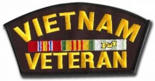 Vietnam Veteran Service Ribbons Iron On Embroidered Patch Clothing