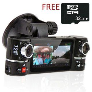 2.7" TFT LCD Dual Camera Rotated Lens Car DVR Video Recorder Dash Cam FREE 32GB  Vehicle Backup Cameras 