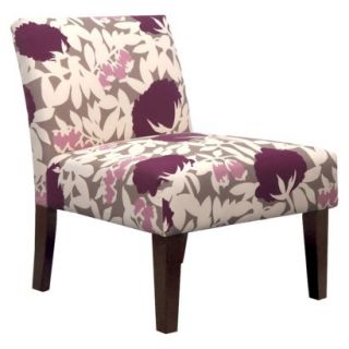 Avington Armless Slipper Chair   Lavender Floral
