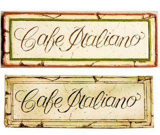 Cafe Italiano wall plaque for Italian kitchen decor  