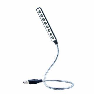 Daffodil ULT05 USB LED Light   8 Super Bright LED Reading Lamp   No Batteries Needed   PC & Mac Compatible (Black) Computers & Accessories