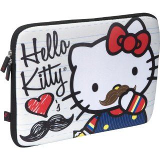 Loungefly Hello Kitty Mustache Laptop Case (Tan with Colored Details) Computers & Accessories