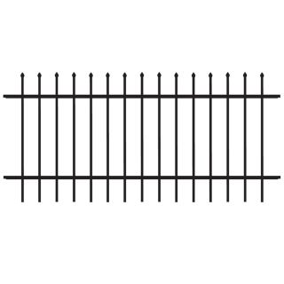 FREEDOM Black Aluminum Fence Panel (Common 36 in x 72 in; Actual 35 in x 72.81 in)