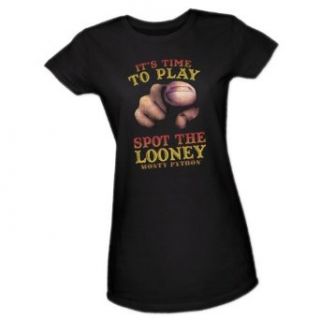 Spot The Looney    Monty Python Crop Sleeve Fitted Juniors T Shirt Movie And Tv Fan T Shirts Clothing