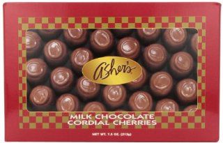 ASHER'S CHOCOLATES Milk Chocolate Cordial Cherries, 7.5 Ounce Boxes (Pack of 2)  Candy And Chocolate Covered Fruits  Grocery & Gourmet Food