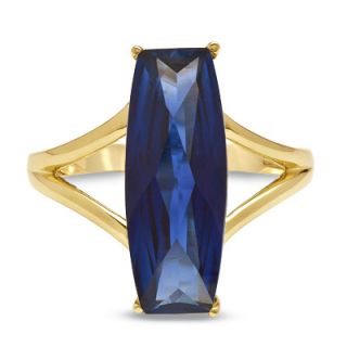 Cushion Cut Lab Created Blue Sapphire Bar Ring in 10K Gold   Zales