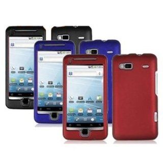3in1 Combo Color (Black Blue Red) Snap on Rubber Coated Case for HTC Desire Z / T Mobile G2 Cell Phones & Accessories