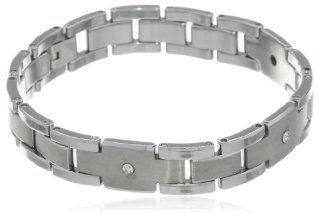 Men's Tungsten Diamond Accent Bracelet, 8.5" Link Bracelets Jewelry