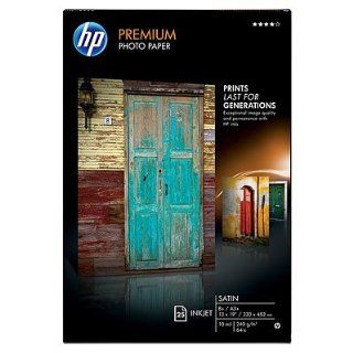 Hewlett Packard Hp Cz988A Premium Photo Paper   Satin Photo Paper   Super A3/B (330 X 483 Mm)   240 G/M2   25 Sheet(S)   (Consumables Printer Paper)  Multipurpose Paper 