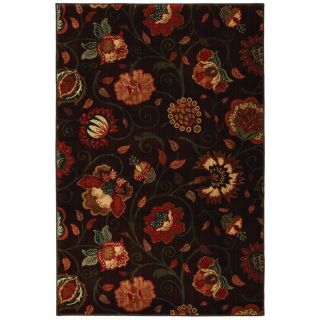 Mohawk Home Eason 5 ft 3 in x 7 ft 10 in Rectangular Brown Floral Area Rug
