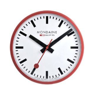Mondaine A990.CLOCK.11SBC Wall Clock White Dial Red Frame Mondaine Watches