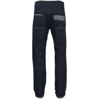 Brave Soul Mens Berwick Mid Rise Jeans With Creasing Effect   Dark Indigo      Mens Clothing