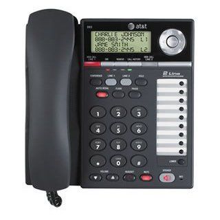 AT&T 993 2 Line Phone w/Caller ID Charcoal  Corded Telephones 