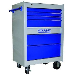 Expert E010125 Roller Cabinet with 7 Drawers, 27 Inch, Grey/Blue   Tool Cabinets  