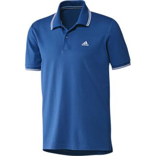 adidas Mens Essential Polo Shirt   Blue/White      Clothing