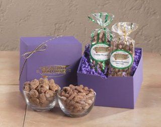 The Duo Gift Box of Cinnamon Almonds and Praline Pecans  Gourmet Gift Items  Grocery & Gourmet Food