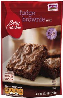 Betty Crocker Fudge Brownie Mix, 10.25 Ounce Pouches (Pack of 18)  Grocery & Gourmet Food